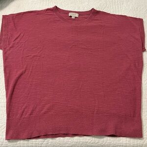 🍊LOFT Outlet Short Sleeve Rose Mauve Sweater XL🍊